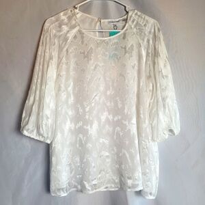 Calvin Klein NWT Women's Size L White Blouse Top